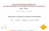 Atención a víctimas y usuarios vulnerables III  CISEV. Bogotá junio 2012