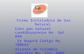 Firma Instaladora de Gas Natural  Conv gas natural cundiboyacense No  Gpt 048