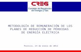 METODOLOGÍA DE REMUNERACIÓN DE LOS PLANES DE REDUCCIÓN DE PÉRDIDAS  DE ENERGÍA ELÉCTRICA