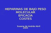 HEPARINAS DE BAJO PESO MOLECULAR EFICACIA COSTES