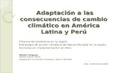 Adaptación  a  las consecuencias  de  cambio climático  en  América  Latina y  Perú
