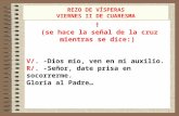 REZO DE VÍSPERAS VIERNES II DE CUARESMA