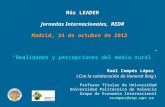 Más LEADER Jornadas Internacionales,  REDR Madrid, 24 de octubre de 2012