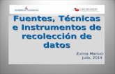 Fuentes, Técnicas e Instrumentos de recolección de datos