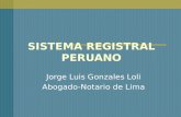 SISTEMA REGISTRAL PERUANO