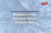 Control de Acceso Biométrico BioEntry  Plus BioLite  SOLO BioLite  Net