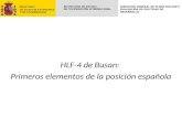 HLF-4 de Busan:  Primeros elementos de la posición española