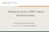 Negociaciones OMC sobre biodiversidad