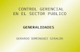 CONTROL GERENCIAL EN EL SECTOR PUBLICO GENERALIDADES