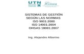 SISTEMAS DE GESTIÓN SEGÚN LAS NORMAS  ISO 9001:2000 ISO 14001:2004 OHSAS 18001:2007
