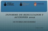 INFORME DE RESULTADOS Y  ACCIONES  2012 OCTUBRE-DICIEMBRE