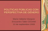 POLÍTICAS PÚBLICAS CON PERSPECTIVA DE GÉNERO