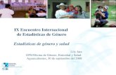 IX Encuentro Internacional  de Estadísticas de Género Estadísticas de género y salud Lily Jara