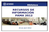 RECURSOS DE INFORMACIÓN   PAMA 2012