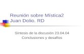 Reunión sobre Mística2 Juan Dolio. RD