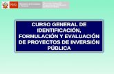 CURSO GENERAL DE IDENTIFICACIÓN, FORMULACIÓN Y EVALUACIÓN DE PROYECTOS DE INVERSIÓN PÚBLICA