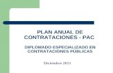 PLAN ANUAL DE CONTRATACIONES - PAC  DIPLOMADO ESPECIALIZADO EN CONTRATACIONES PÚBLICAS