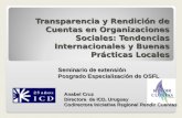 Anabel Cruz Directora  de ICD, Uruguay Codirectora Iniciativa Regional Rendir Cuentas