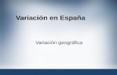 Variación en España
