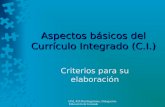 Aspectos básicos del Currículo Integrado (C.I.)