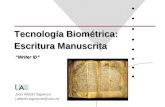 Tecnología Biométrica: Escritura Manuscrita