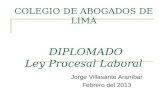 COLEGIO DE ABOGADOS DE LIMA DIPLOMADO Ley Procesal Laboral