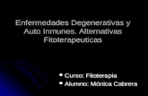 Enfermedades Degenerativas y Auto Inmunes. Alternativas Fitoterapeuticas