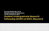 Student Undergraduate Research Fellowship (SURF) at NIST, Maryland