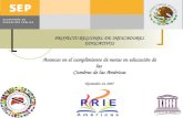 PROYECTO REGIONAL DE INDICADORES EDUCATIVOS