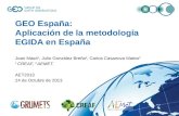 GEO  España: Aplicación  de la  metodología  EGIDA en  España