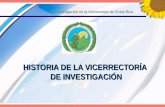 HISTORIA DE LA VICERRECTORÍA  DE INVESTIGACIÓN