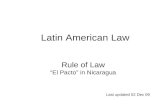 Rule of Law “El Pacto” in Nicaragua