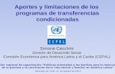 Aportes y limitaciones de los  programas de transferencias condicionadas