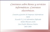 Contratos sobre bienes y servicios informáticos. Contratos electrónicos.
