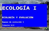 ECOLOGÍA I ECOLOGÍA Y EVOLUCIÓN Repaso de evolución 1 Trimestre 12-O