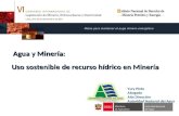 Uso sostenible de recurso hídrico en Minería
