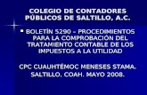COLEGIO DE CONTADORES PÚBLICOS DE SALTILLO, A.C.