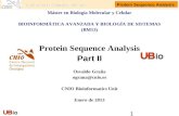 Máster en Biología Molecular y Celular BIOINFORMÁTICA AVANZADA Y BIOLOGÍA DE SISTEMAS (BM13)
