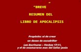 “BREVE” RESUMEN DEL  LIBRO DE APOCALIPSIS