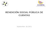 RENDICIÓN SOCIAL PÚBLICA DE CUENTAS