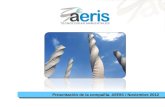 Presentación de la compañía. AERIS / Noviembre 2012