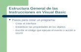 Estructura General de las Instrucciones en Visual Basic
