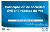 Participación de sociedad civil en Procesos de Paz