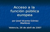 Acceso a la  función pública europea