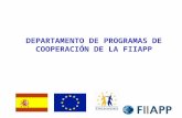 DEPARTAMENTO DE PROGRAMAS DE COOPERACIÓN DE LA FIIAPP