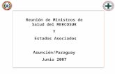 Reunión de Ministros de Salud del MERCOSUR Y  Estados Asociados Asunción/Paraguay Junio 2007