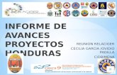 INFORME DE AVANCES PROYECTOS HONDURAS