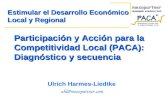 Participación y Acción para la Competitividad Local (PACA): Diagnóstico y secuencia