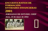 ENCUESTA RATIOS DE FORMACIÓN ENTIDADES FINANCIERAS 2001