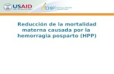 Reducción de la mortalidad materna causada por la  hemorragia posparto ( HPP )